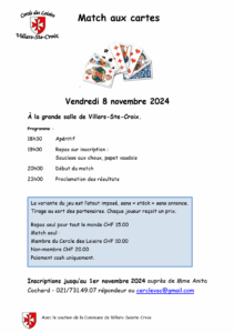 Match aux cartes - 08.11.2024